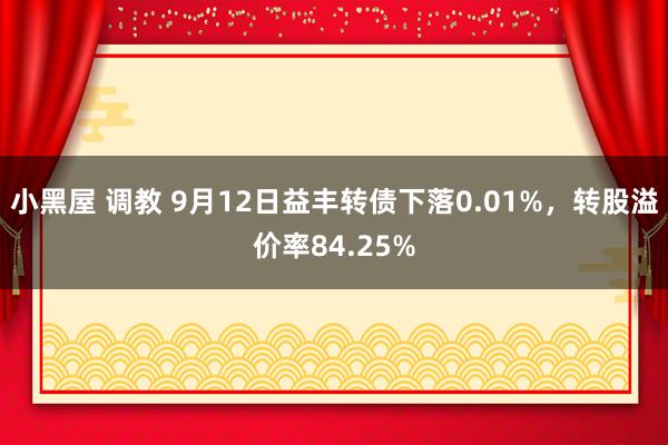 小黑屋 调教 9月12日益丰转债下落0.01%，转股溢价率84.25%