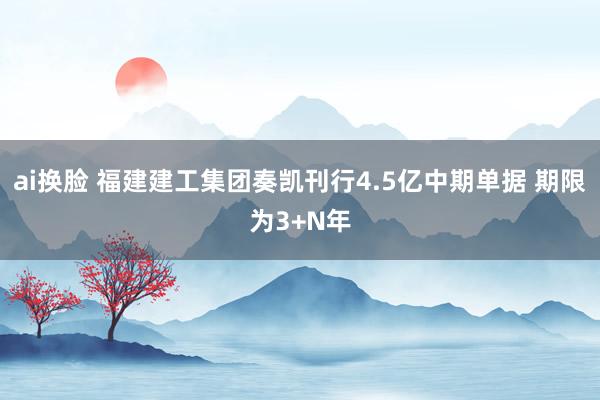 ai换脸 福建建工集团奏凯刊行4.5亿中期单据 期限为3+N年