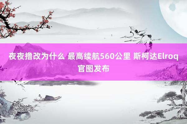 夜夜撸改为什么 最高续航560公里 斯柯达Elroq官图发布