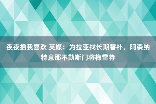 夜夜撸我喜欢 英媒：为拉亚找长期替补，阿森纳特意那不勒斯门将梅雷特