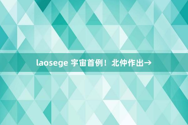 laosege 宇宙首例！北仲作出→