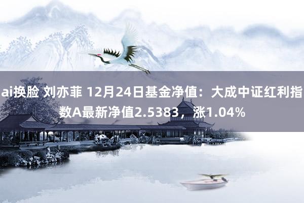 ai换脸 刘亦菲 12月24日基金净值：大成中证红利指数A最新净值2.5383，涨1.04%