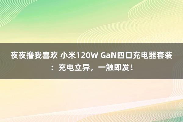 夜夜撸我喜欢 小米120W GaN四口充电器套装：充电立异，一触即发！