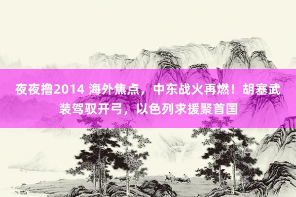 夜夜撸2014 海外焦点，中东战火再燃！胡塞武装驾驭开弓，以色列求援聚首国