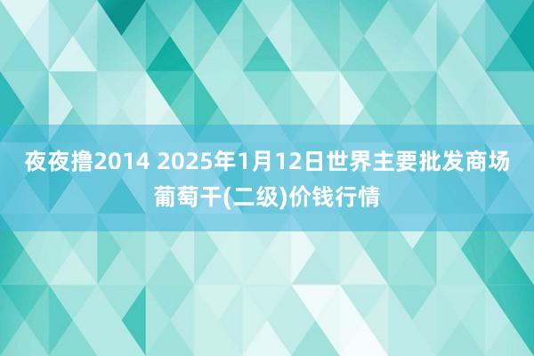 夜夜撸2014 2025年1月12日世界主要批发商场葡萄干(二级)价钱行情